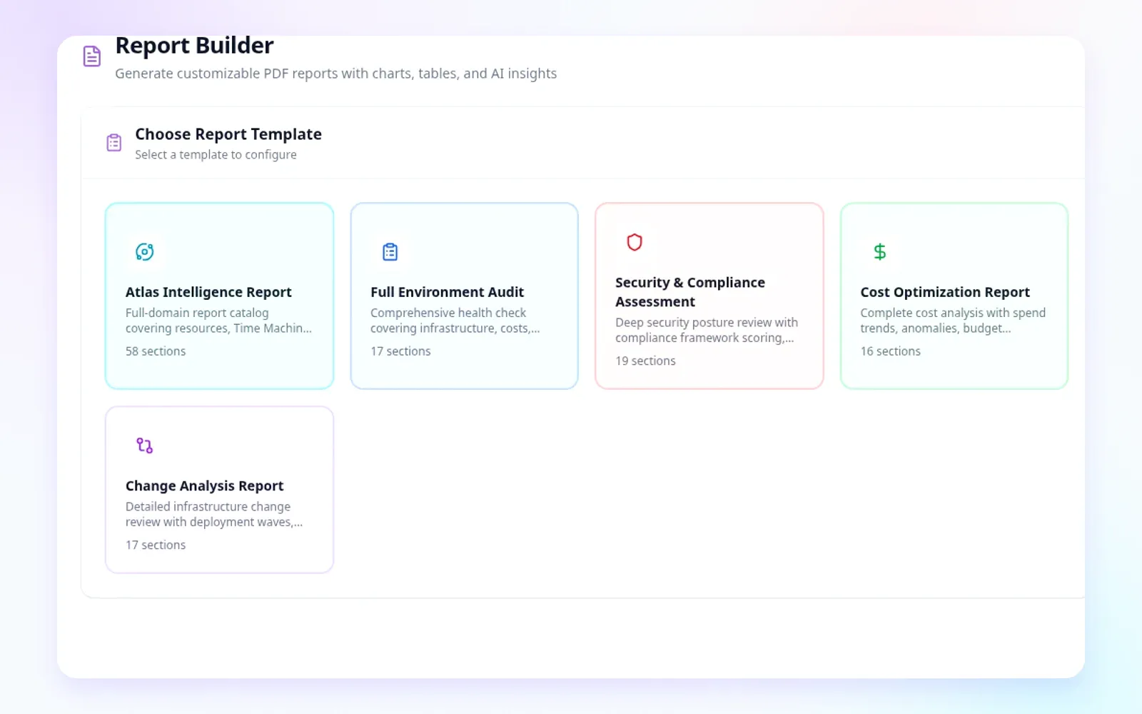 Lineage report builder with Azure review sections